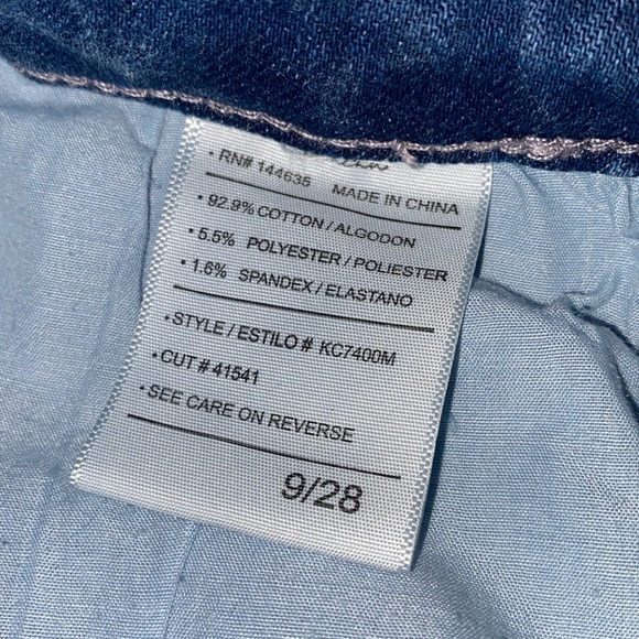 Kancan acid washed jeans size 9/28 exposed button fly - Picture 6 of 11